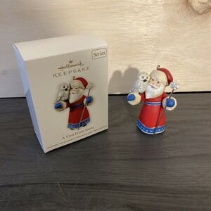 2011 Hallmark A Visit From Santa White Owl Friend Keepsake Ornament‎ #3